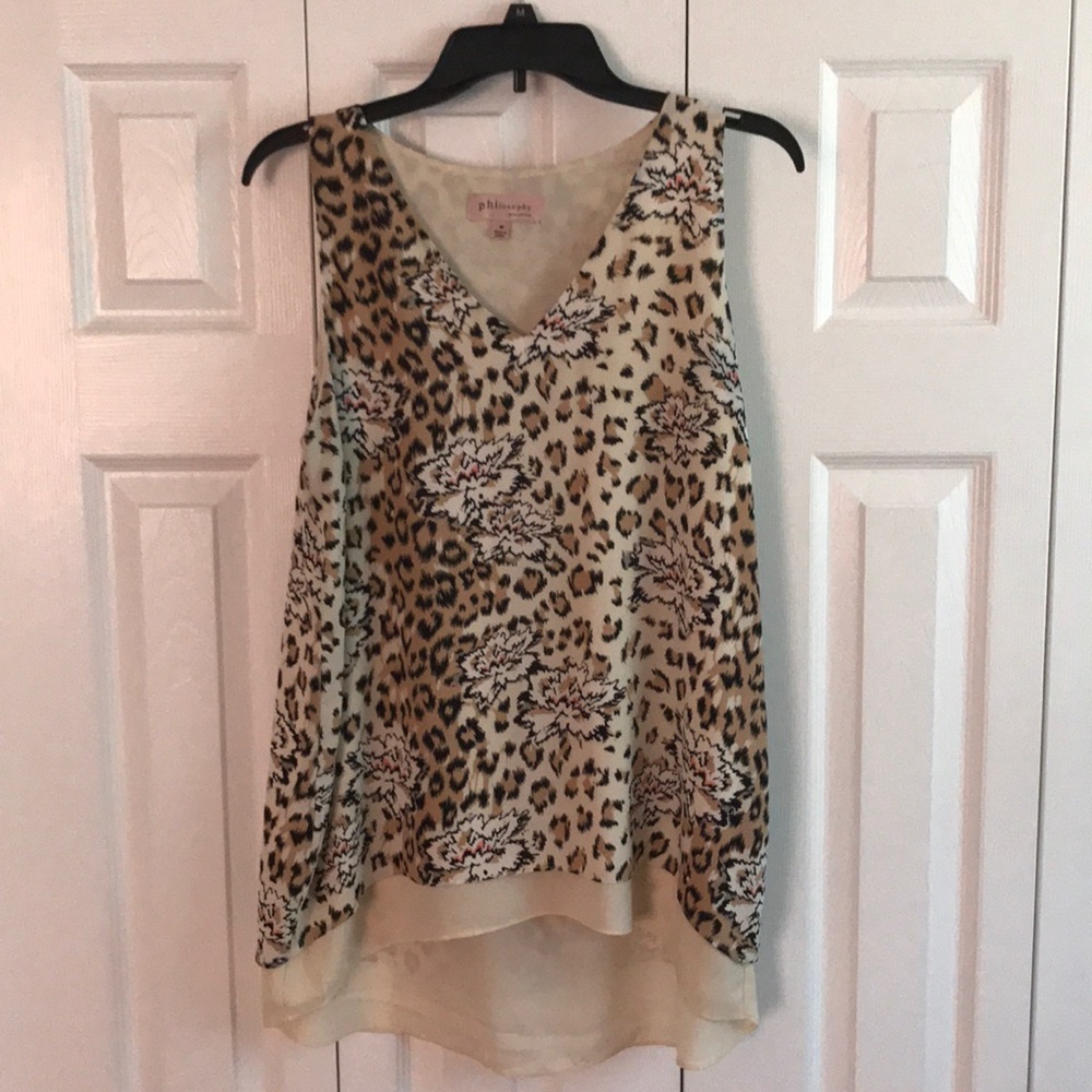Philosophy Medium Cheetah and Pink Shirt